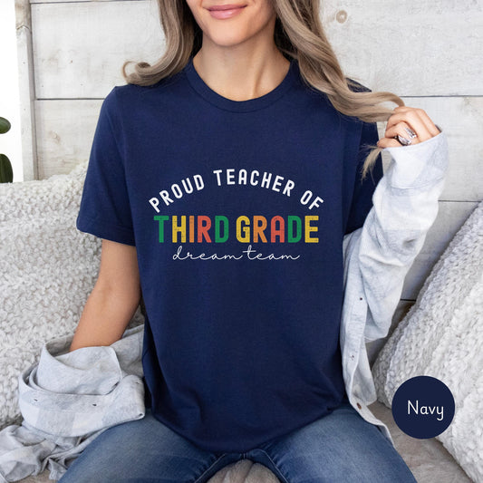 Custom teacher shirt, Third grade kindergarten fourth grade teacher shirt, personalized elementary middle school teacher, specials crew tee