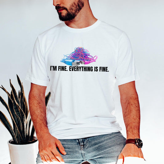It's fine I'm Fine Everything is fine shirt, IT department tshirt, Funny sarcastic tech support shirt, system operations specialist tshirt
