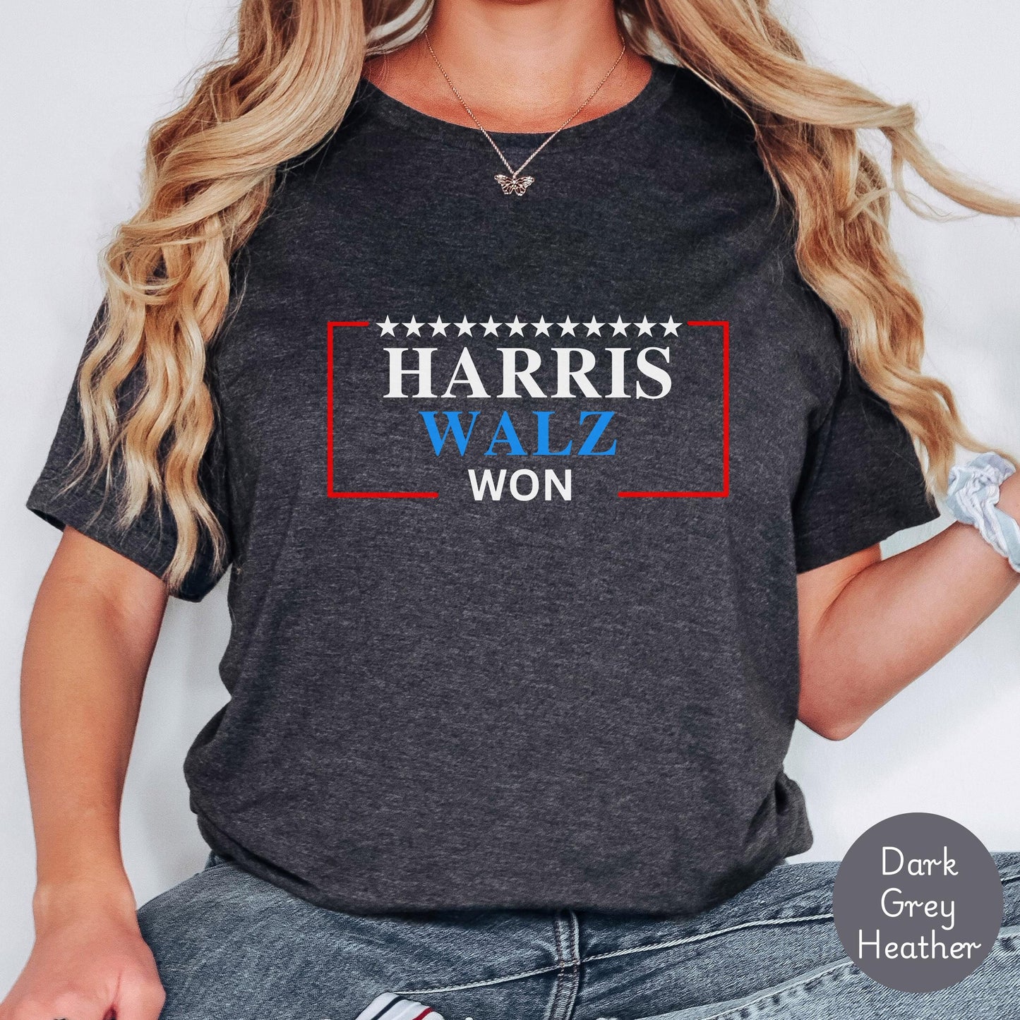 Harris Won tshirt gift, Democrat Harris shirt, Harris Walz supporter tee, 2024 Election shirt, We're not going back, Kamala inauguration