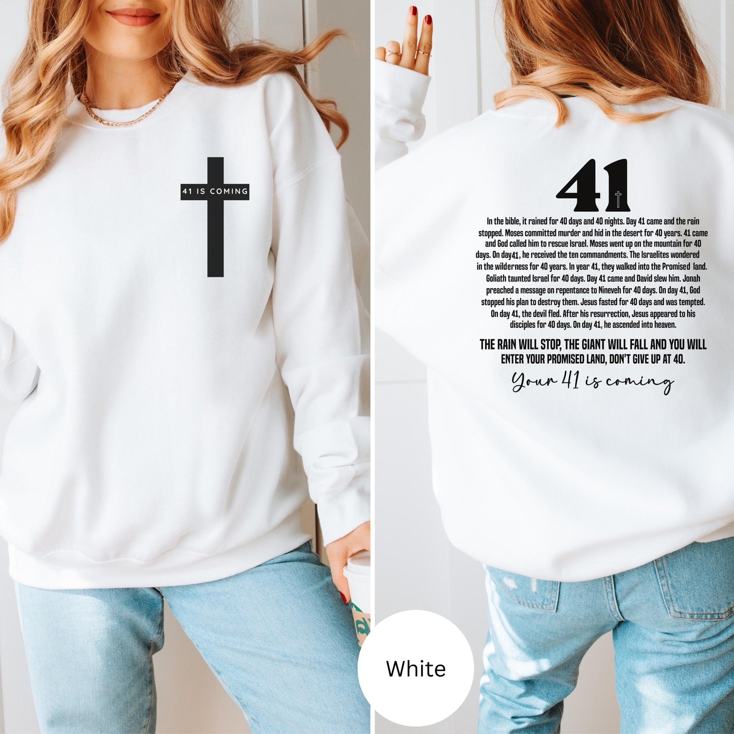 Your 41 is coming sweatshirt, Christian gifts for encouragement, motivational sweatshirt, don't give up sweater, faith sweatshirt