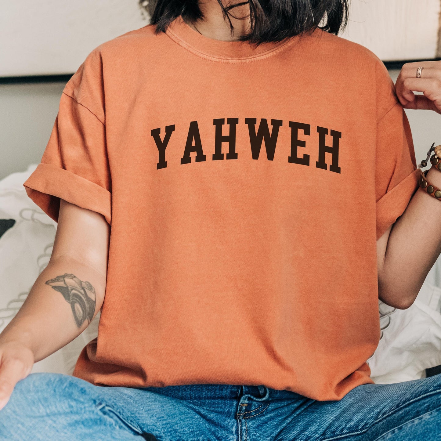 Comfort Colors Yahweh shirt, Christian religious shirt, Yeshua tshirt, faith tshirt, God is good, bible verse encouraging motivating shirt