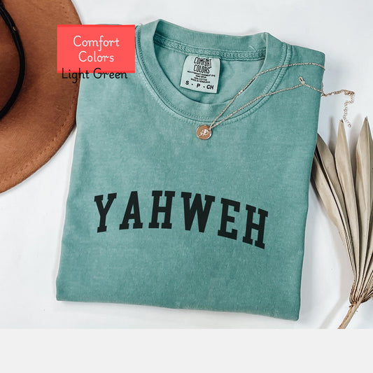 Comfort Colors Yahweh shirt, Christian religious shirt, Yeshua tshirt, faith tshirt, God is good, bible verse encouraging motivating shirt