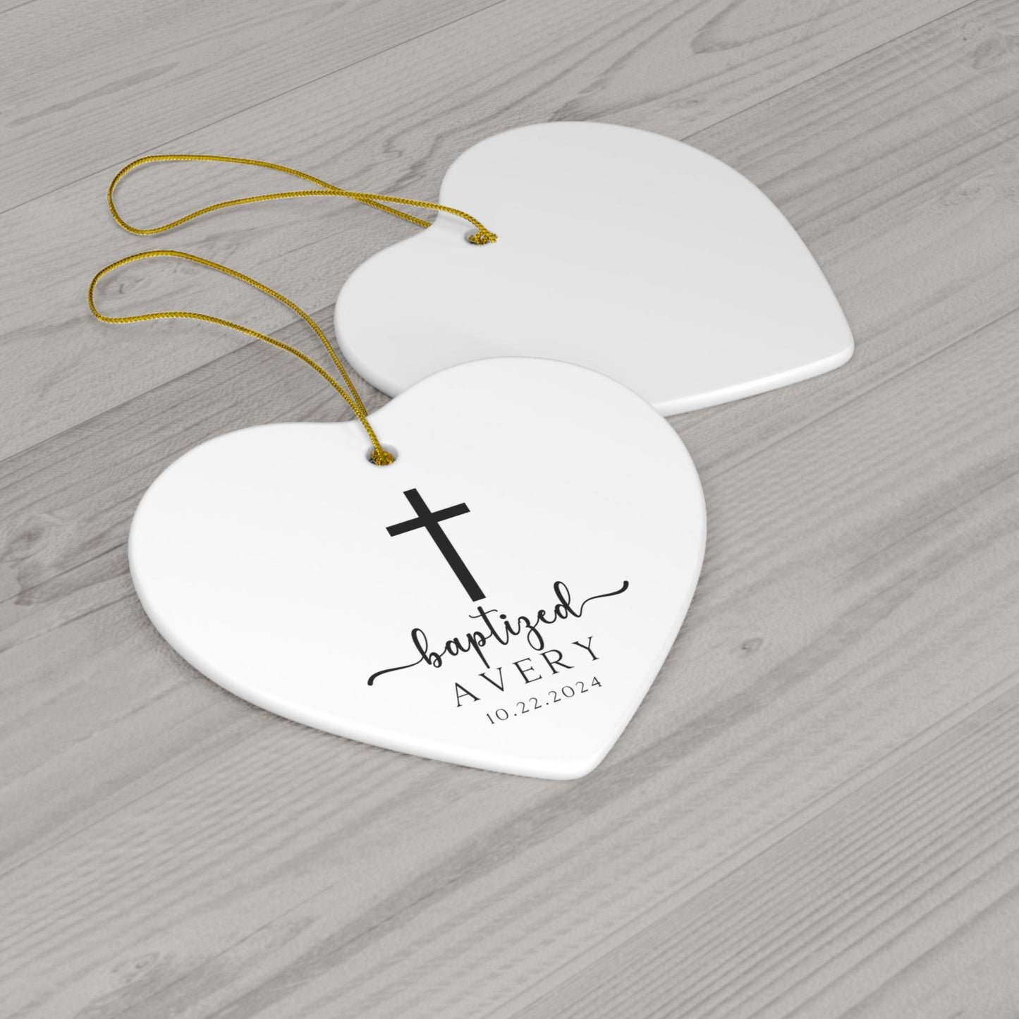 Personalized baptism ornament, christian ornament gift, custom name baptism ornament, faith gift for christian, ornament with baptism date