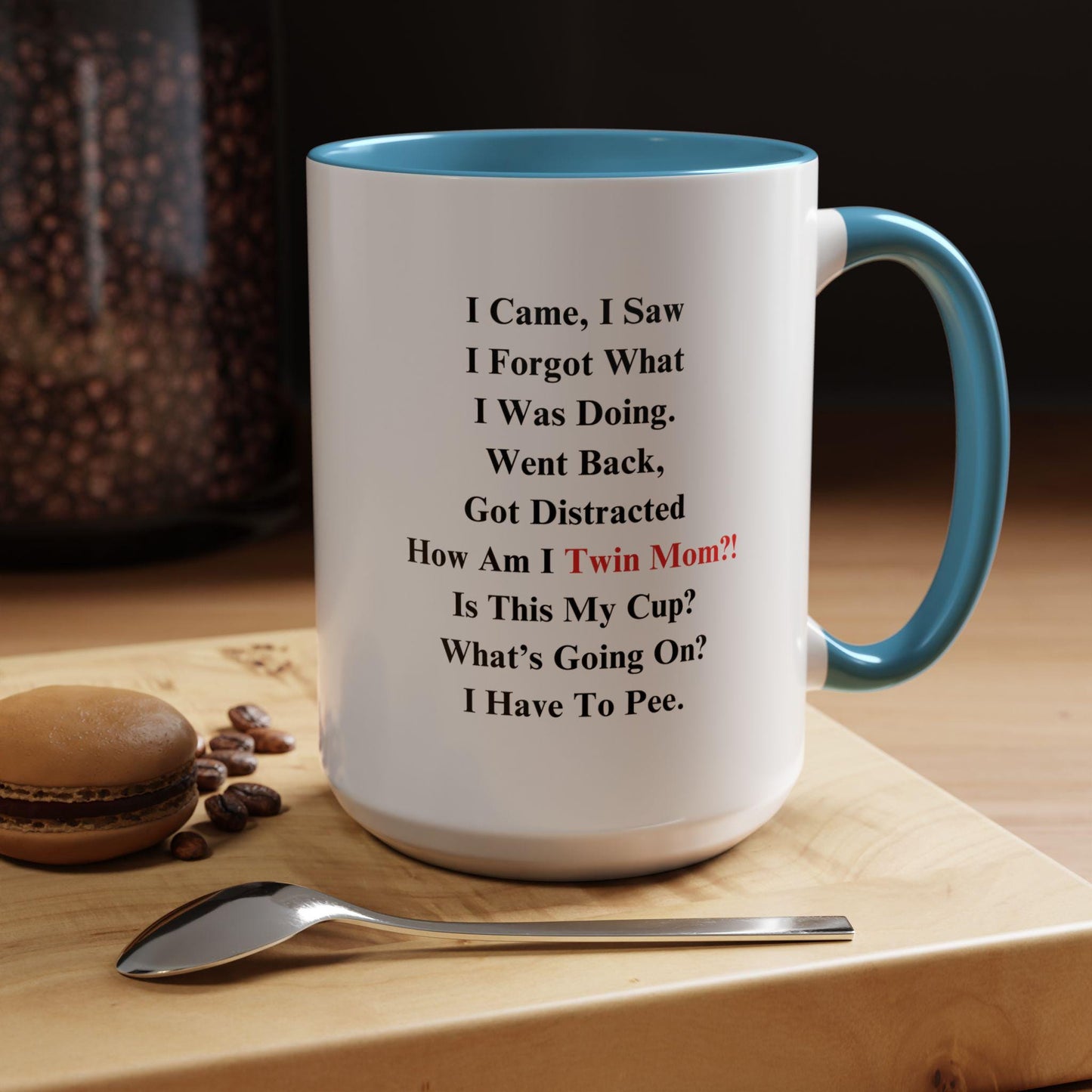 Funny coffee mug for twin mom, mama birthday gift, ADHD Gift For Women, Mental health awareness Gift For mom of twins, Mom coffee cup