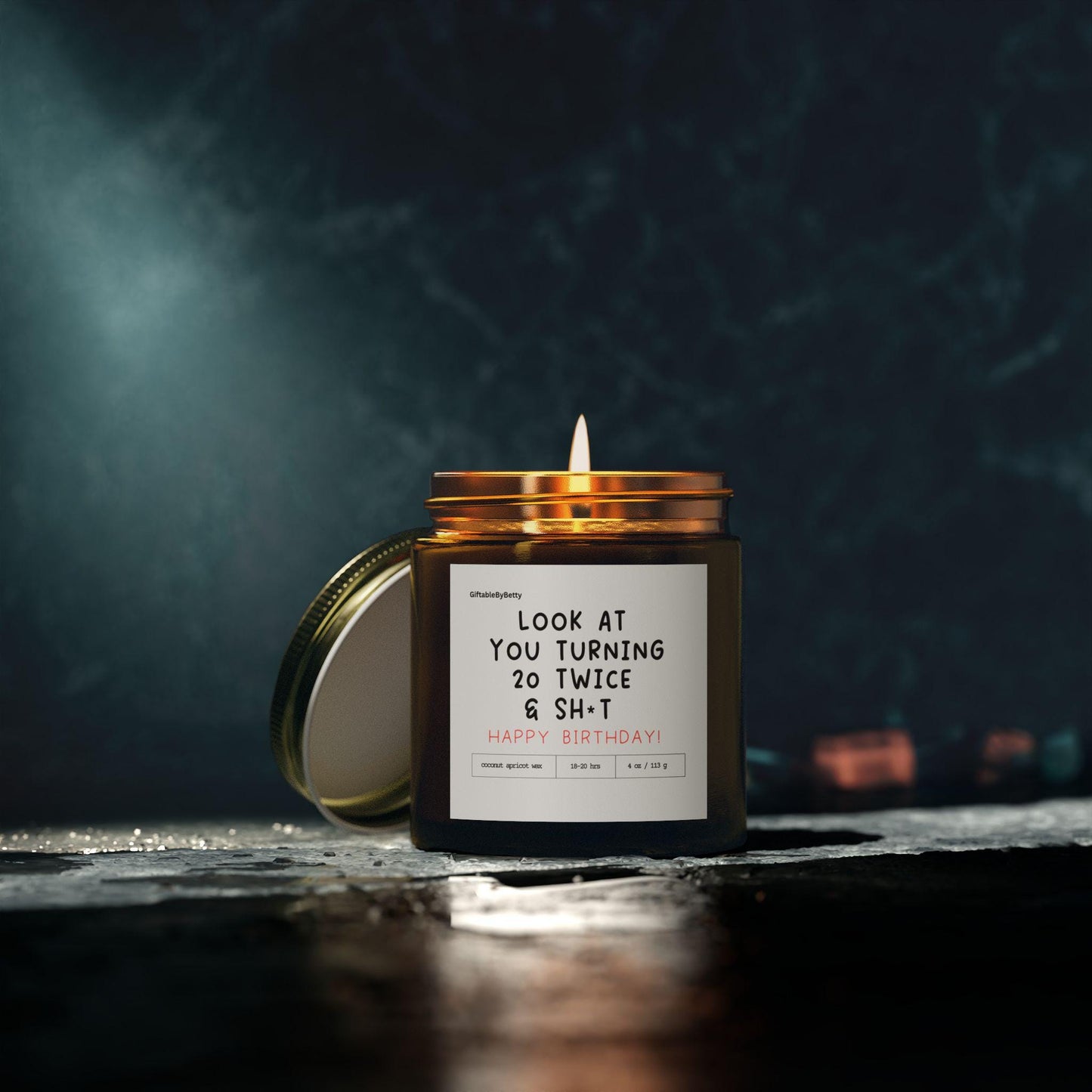 Funny 40th birthday Candle, sarcastic corporate gift for coworker, best friend candle for birthday, forty and fabulous gag gift candle
