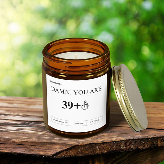 40th birthday Candle Funny, best friend candle for birthday,  corporate gift for coworker, fifty and fabulous, gag gift candle for bestie