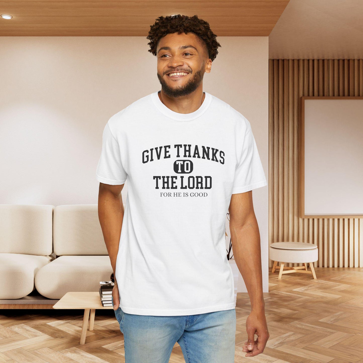 Comfort Colors Christian thanksgiving shirt, give thanks to the Lord for He is good bible verse shirt,  faith tshirt, religious shirt gift