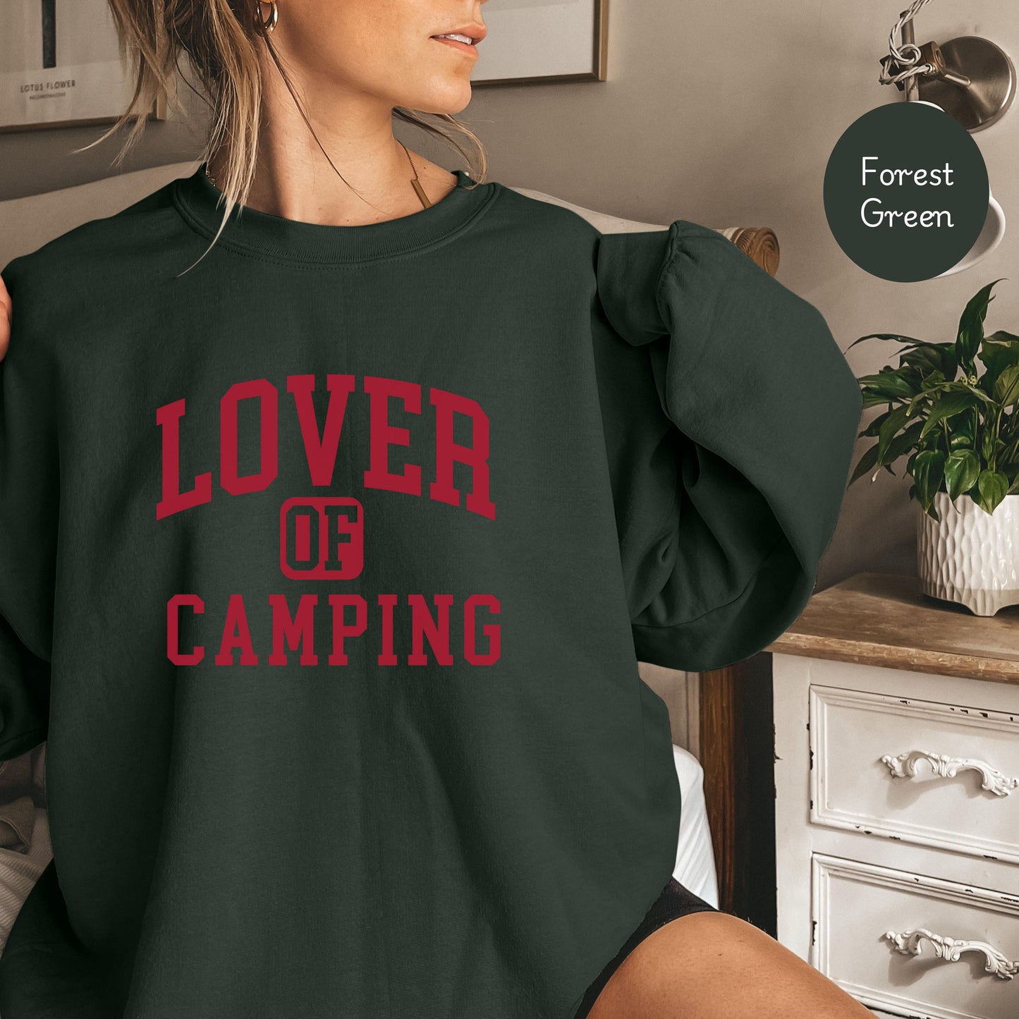 Valentines Sweatshirt for Campers, Lover of Camping Sweatshirt, Camping addict sweatshirt, funny camping sweatshirt gift for valentines