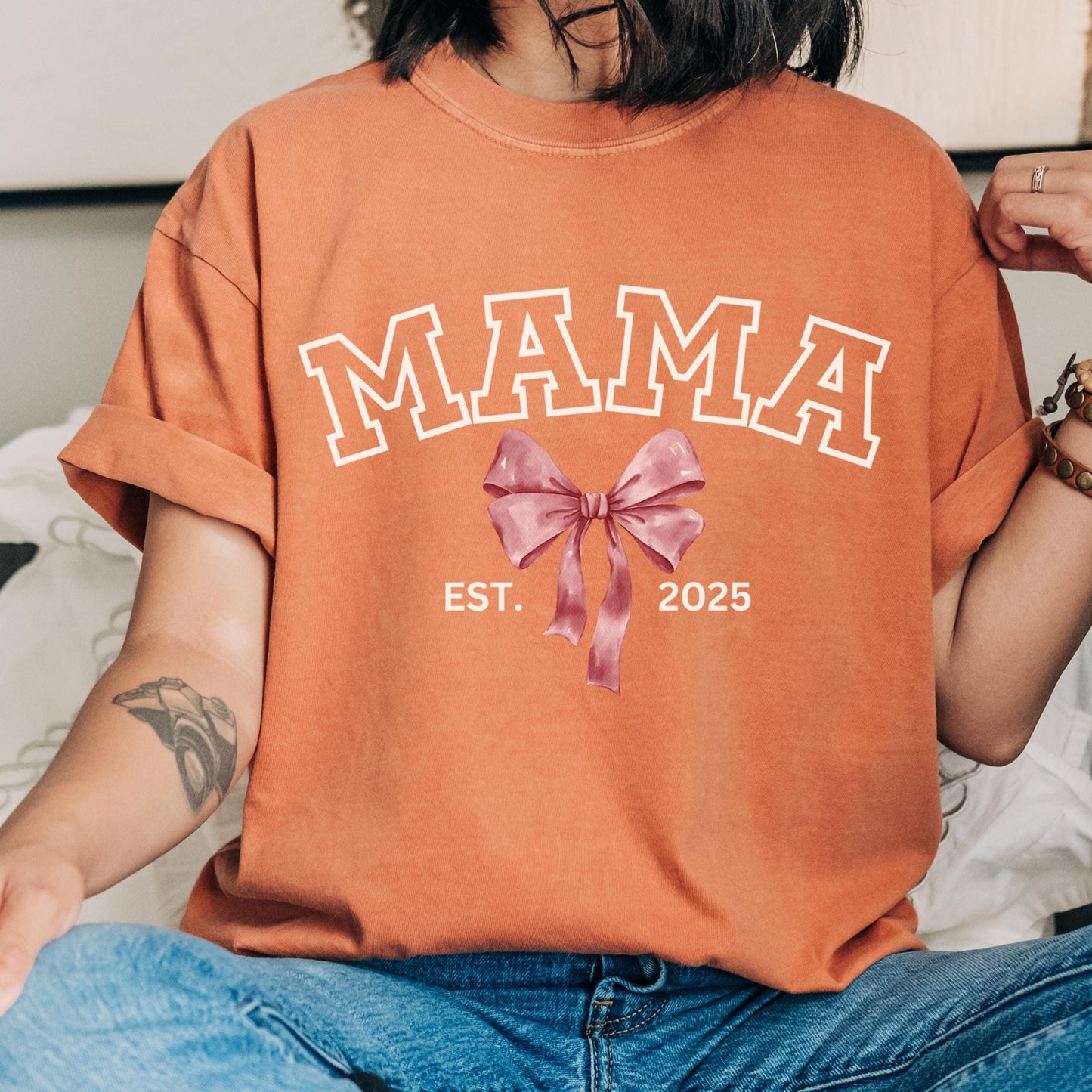 Comfort Colors Custom Mama Shirt, Mothers Day Gift, First Time New Mom Tshirt, Motherhood Tshirt Valentines, Cool Mama shirt birthday