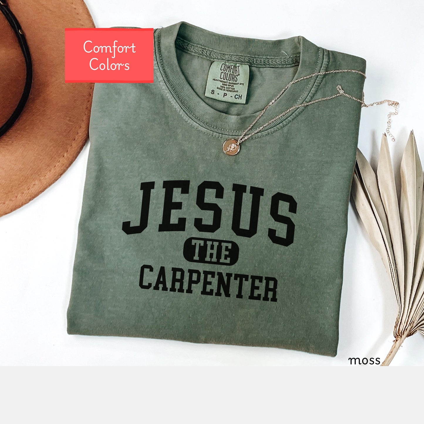 Comfort Colors Christian shirt, faith based tshirt, Jesus the carpenter tee shirt, bible verse shirt, encouraging motivating religious shirt