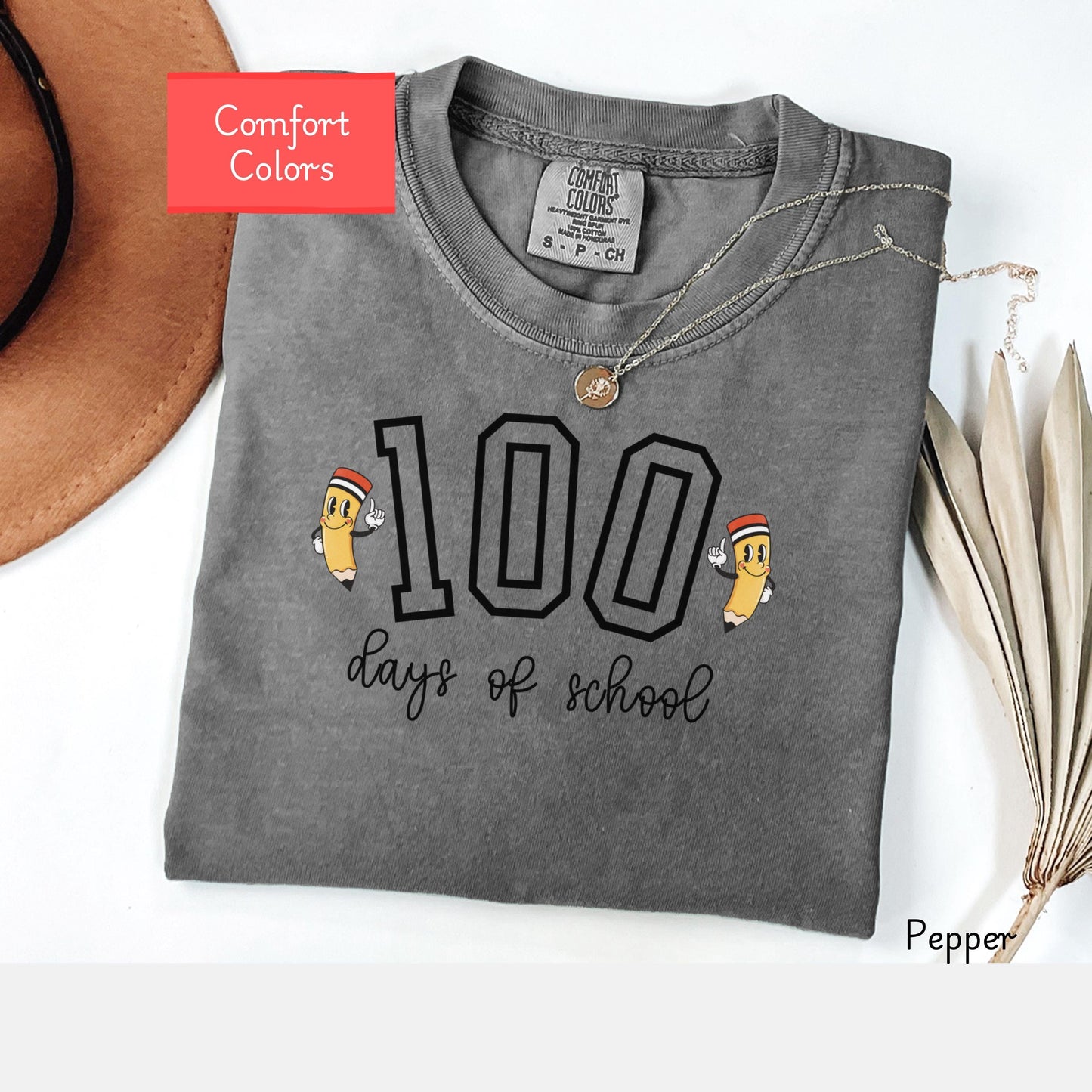 100 Days of School Comfort Colors Shirt, Happy 100th Day Of School Teacher tshirt, I survived 100 days of school, 100th day of school tee