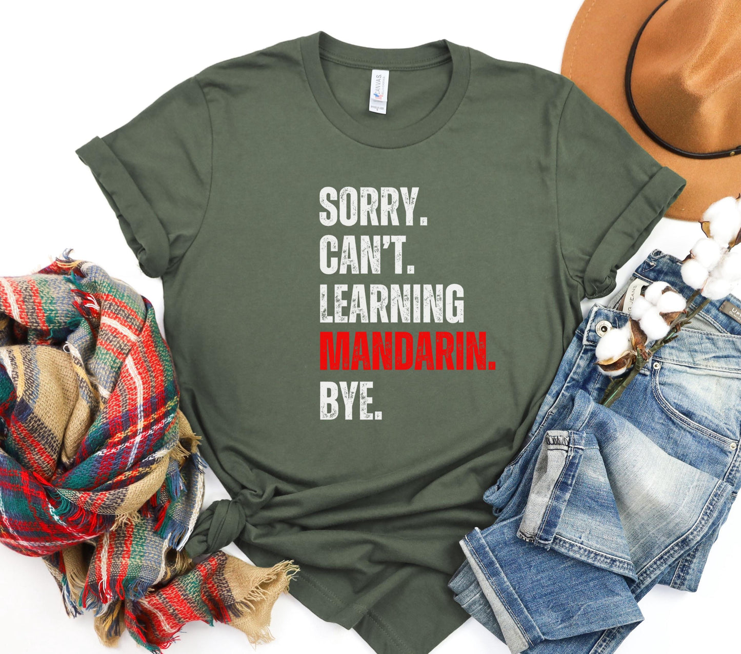 Funny Learning Mandarin Shirt, Sorry Cant tshirt, American TT refugees 2025, Social media ban, TT ban 2025, learning Chinese language shirt