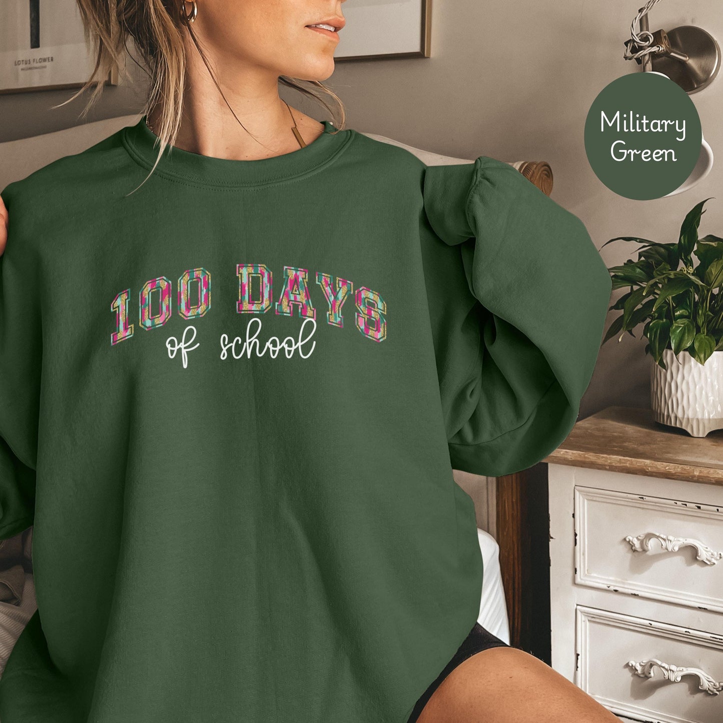 100 Days of School Teacher Sweatshirt, I survived 100 days of school for teacher, Happy 100th Day Of School, 100th day of school Sweatshirt