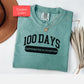 Funny Comfort Colors 100 Days Shirt, Happy 100th Day Of School,  100 days caffeinated Teacher tshirt, 100th day of school coffee tee shirt