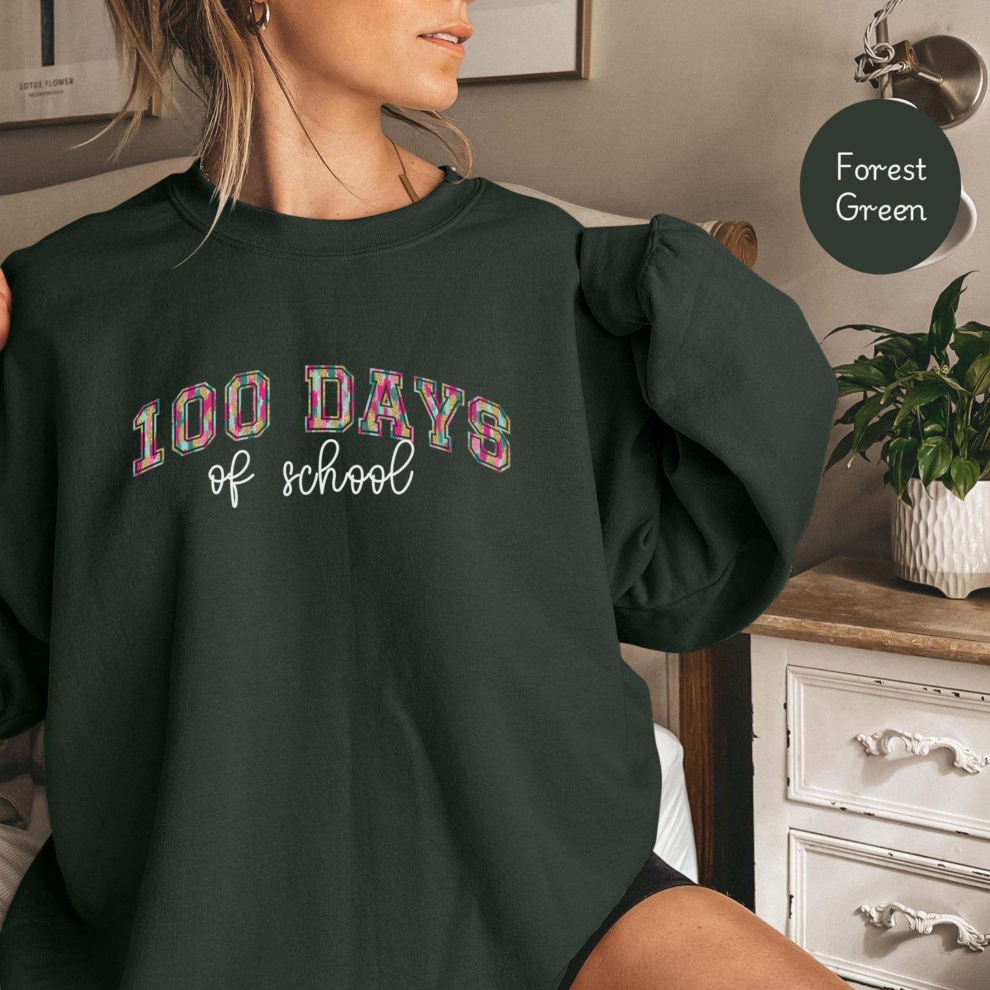 100 Days of School Teacher Sweatshirt, I survived 100 days of school for teacher, Happy 100th Day Of School, 100th day of school Sweatshirt