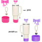 3 Pcs 40 oz tumbler accessories, coquette bow straw topper, handle charm and tumbler boot, cute tumbler charms, birthday gift for her