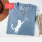Comfort colors cat dad owner shirt, funny gamer tshirt, cat mom tshirt, gaming gift for cat owner, gaming cat lover gift , animal lover tee
