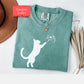 Comfort colors cat dad owner shirt, funny gamer tshirt, cat mom tshirt, gaming gift for cat owner, gaming cat lover gift , animal lover tee