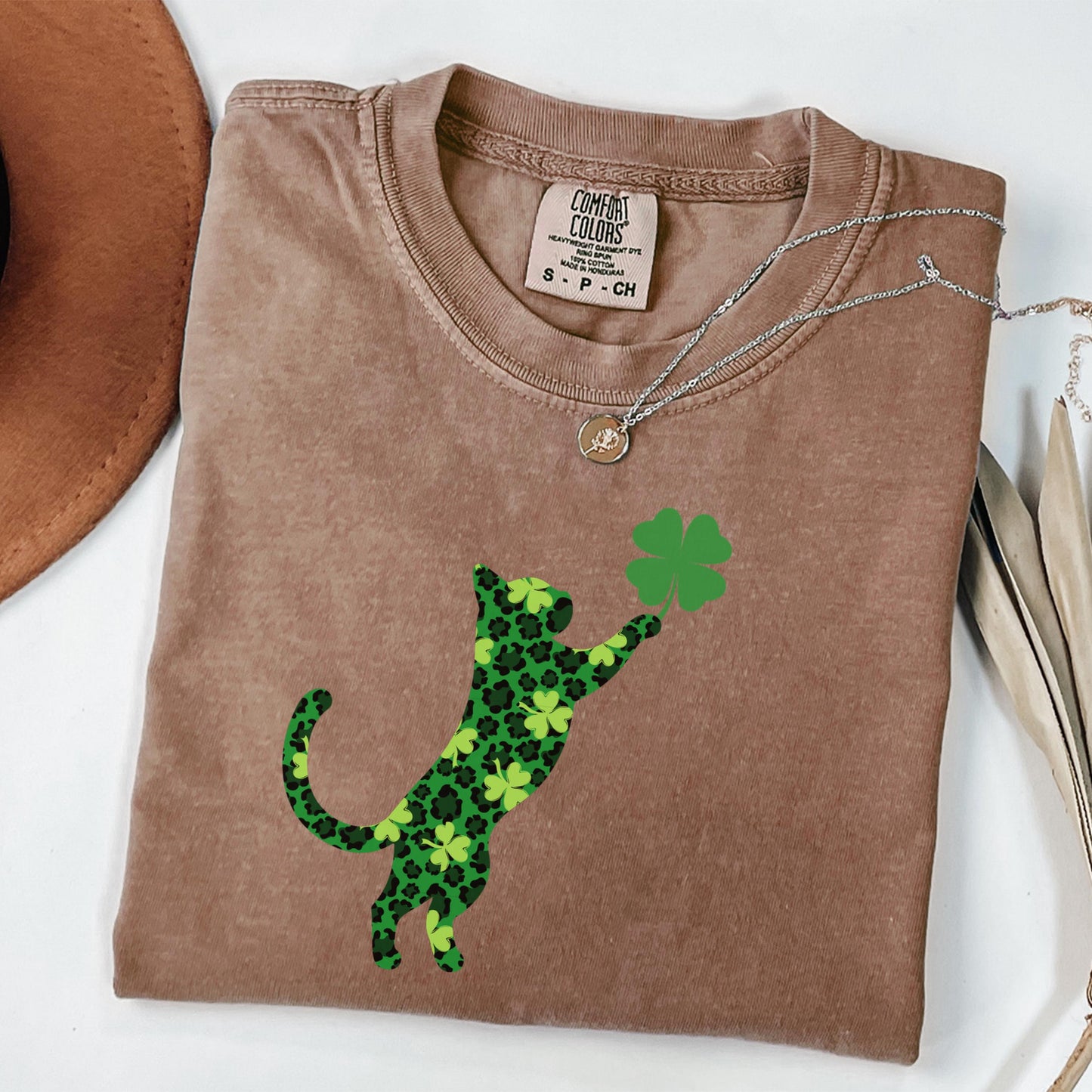 Comfort colors shamrock shirt for cat lover, St Patricks day cat shirt, st paddys funny cat tshirt, cat mom shirt, gift for cat owner