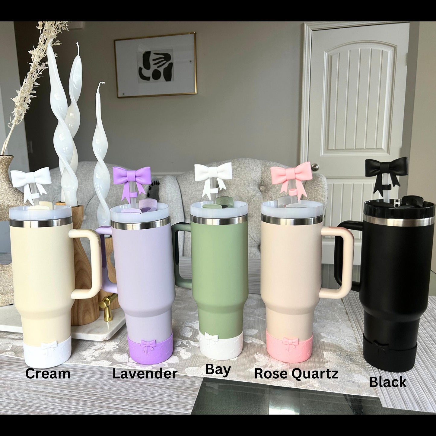 Bride & bridesmaids tumblers customized, 40oz personalized bride tumbler cup, bridesmaids proposal gifts, coquette bow topper and boot