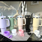 Bride & Groom Tumblers custom, engraved 40oz personalized bride tumbler cup, personalized groom tumbler, coquette bow topper and boot