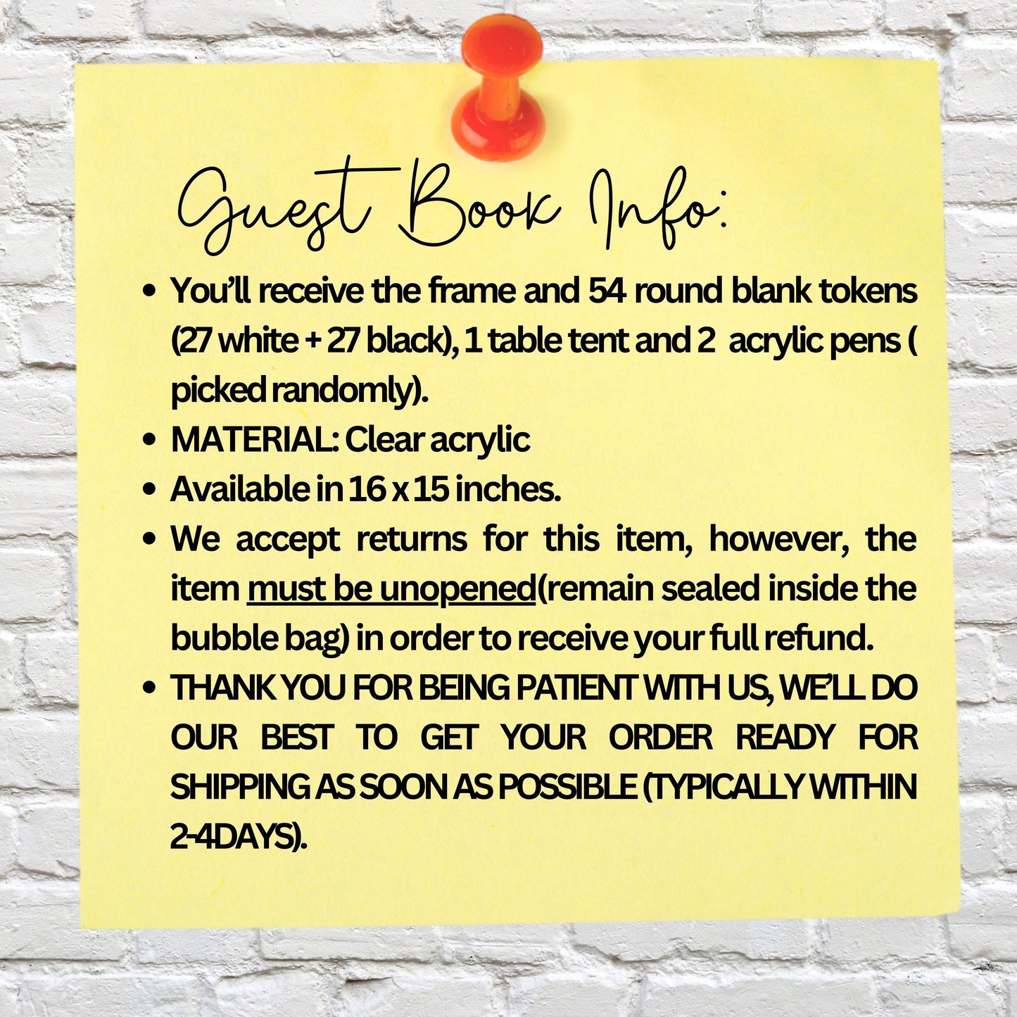 Wedding Guest Book Alternative 16"X15" Connect-4-Hearts Acrylic Drop Box Frame, Acrylic Wedding Sign, Guest Book Sign, Baby Shower Guestbook