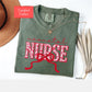 Coquette Comfort Colors neonatal nurse Shirt, toile de jouy RN shirt, appreciation gift for neonatal nurse, nursing school cute bow tshirt
