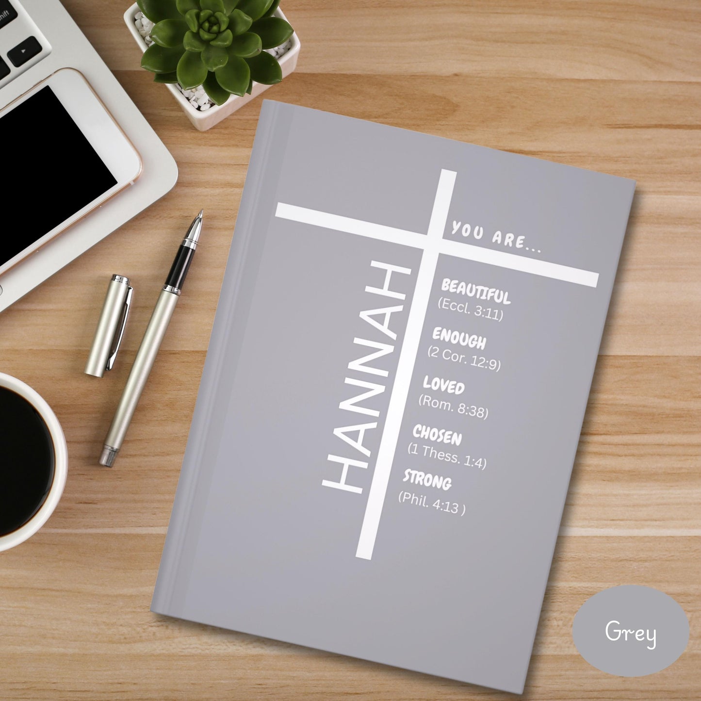Custom Name Prayer Journal, Personalized Christian Journal, Bible Verse Journal Notebook, Religious Gift, Baptism First Communion Gift
