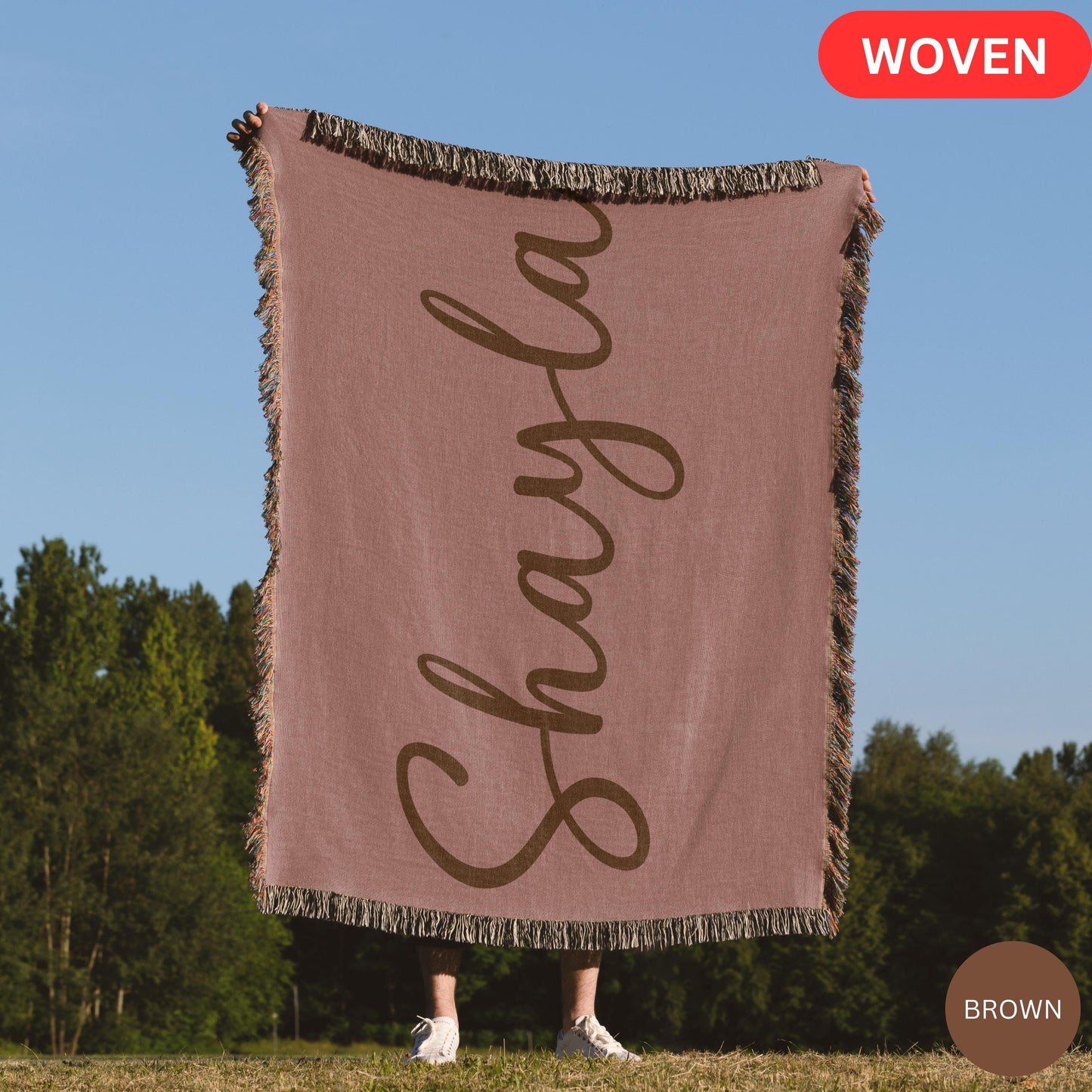 Personalized woven blanket, custom throw blanket bed, heirloom blanket, custom birthday gift, blanket tapestry, throw blanket couch