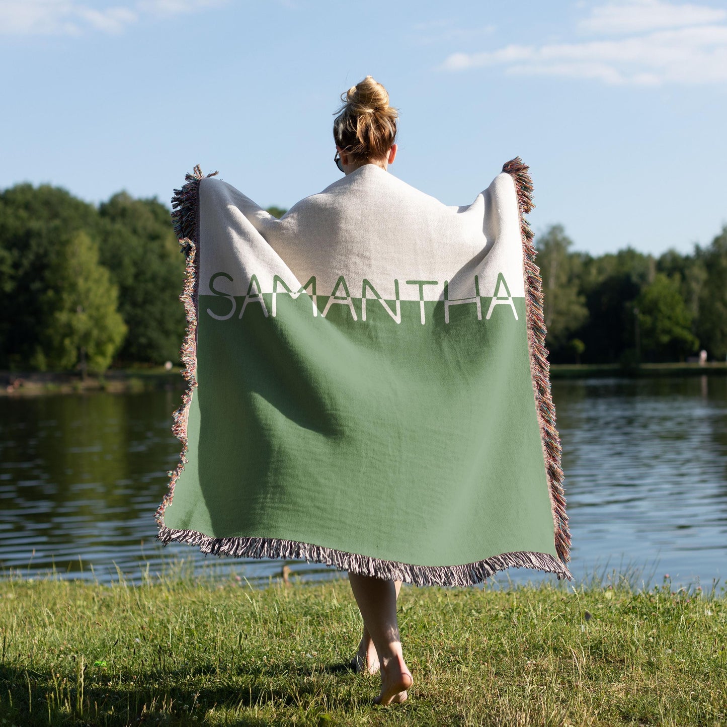 Woven throw blanket custom, personalized throw blanket bed, blanket tapestry, custom birthday gift, throw blanket couch, blanket with name