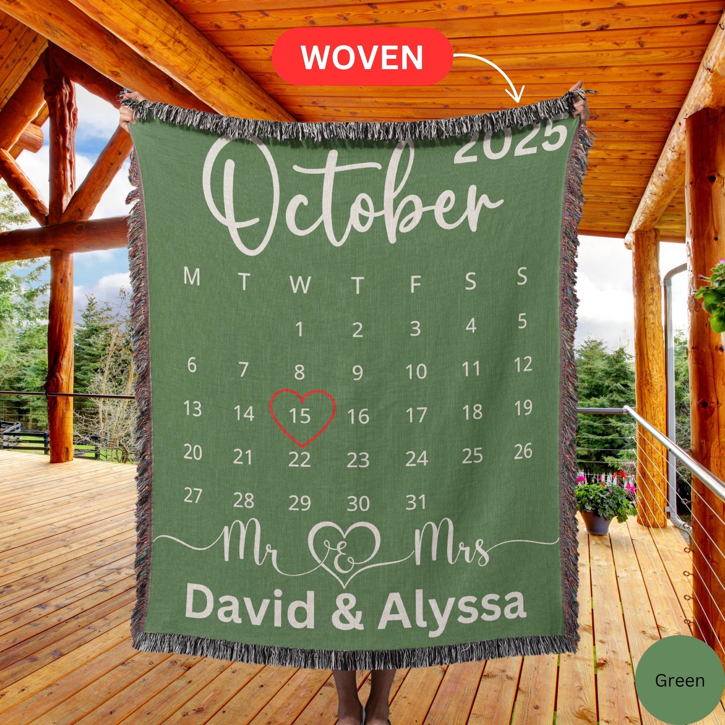 Mr mrs woven blanket, custom wedding gift for bride, married calendar gift, personalized wedding  Keepsake, Mr & Mrs blanket, bridal shower
