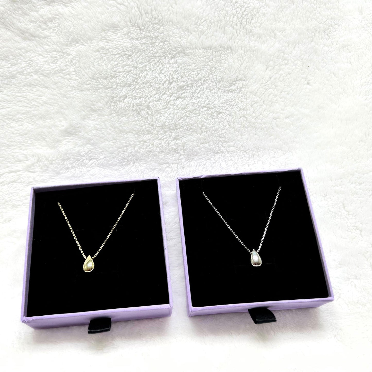 Custom name 14K Gold Plated Pear Necklace, Personalized Jewelry Box, Tear Pendant Necklace for Women, Mothers Day Gift for mom,birthday gift