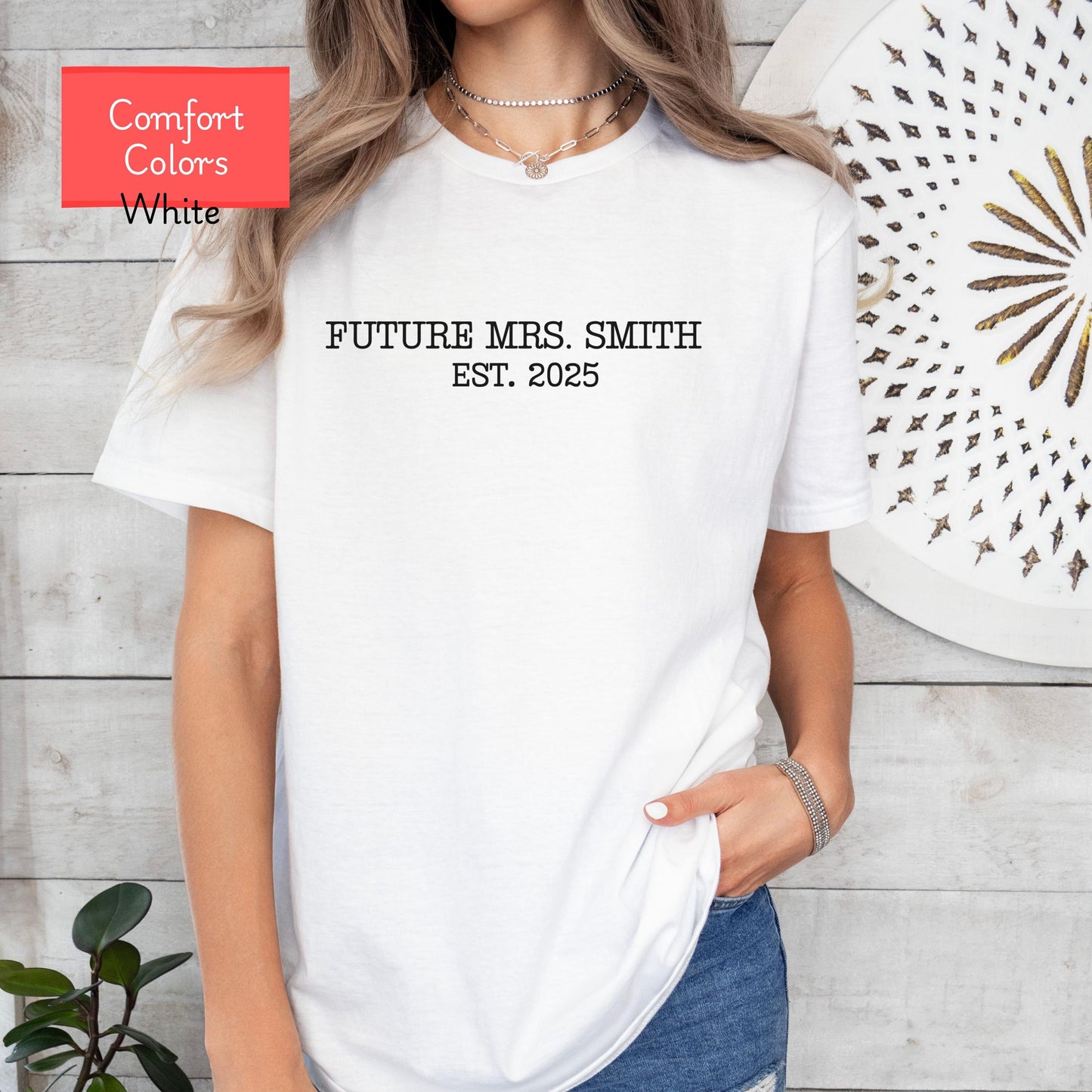 Personalized Comfort Colors bride shirt, custom future mrs tshirt, bride to be tshirt, bridal party shirt, engagement party gift for bride