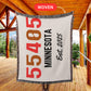 Custom new address blanket, homeowner woven blanket, personalized blanket for new zipcode, housewarming gift, realtor closing gift tapestry