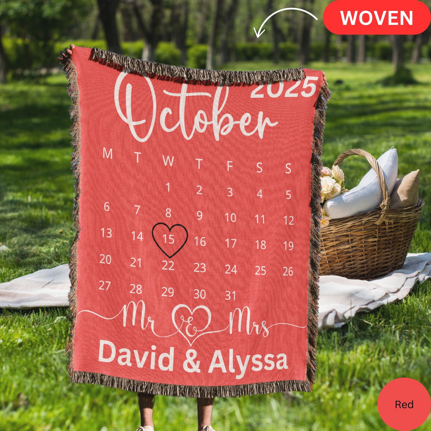 Mr mrs woven blanket, custom wedding gift for bride, married calendar gift, personalized wedding  Keepsake, Mr & Mrs blanket, bridal shower