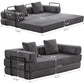 Convertible Sleeper Sofa, Comfortable Floor Sofa Bed, Corduroy Couch Bed, Living room Furniture with Washable Covers, Versatile Couch