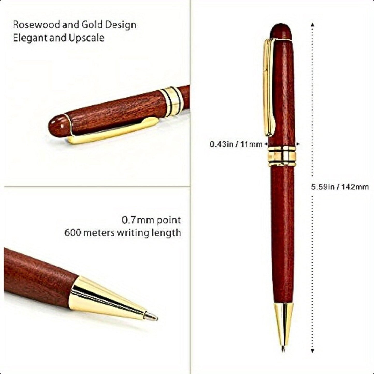 Personalized Wooden Pen with Case, Custom Laser Engraved Pens for Him, Coworker Birthday Gift, Work Boss Office Gift, for Dad Fathers Day
