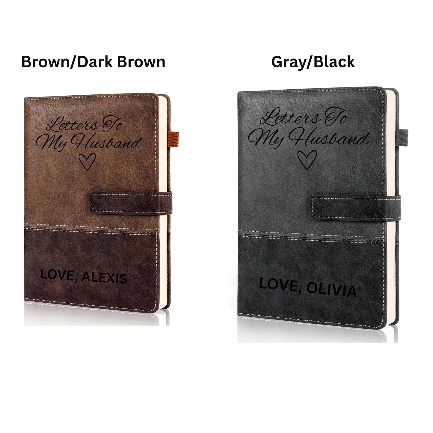 Custom Leather Journal for Husband, Letters to my Husband Journal, Personalized Leather Notebook for Him, Fathers Day Gift for Dad from Wife