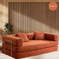 Convertible Sleeper Sofa, Comfortable Floor Sofa Bed, Corduroy Couch Bed, Living room Furniture with Washable Covers, Versatile Couch