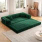 Convertible Sleeper Sofa, Comfortable Floor Sofa Bed, Corduroy Couch Bed, Living room Furniture with Washable Covers, Versatile Couch