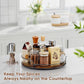 Personalized Rotating Lazy Susan Spice Tray, Custom Walnut Wood Kitchen Organizer, Perfume Tray, Wooden Skincare Organizer, New Home Gift