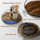 Personalized Rotating Lazy Susan Spice Tray, Custom Walnut Wood Kitchen Organizer, Perfume Tray, Wooden Skincare Organizer, New Home Gift