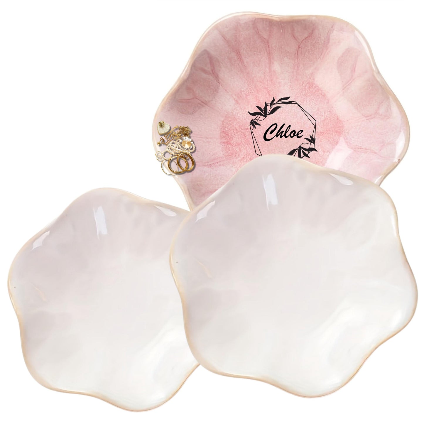 Personalized Ring Dish, Custom Trinket Dish, Bridesmaid proposal gift, Ceramic Jewelry Dish for her, Bridal Shower Gift, Mothers Day Gift