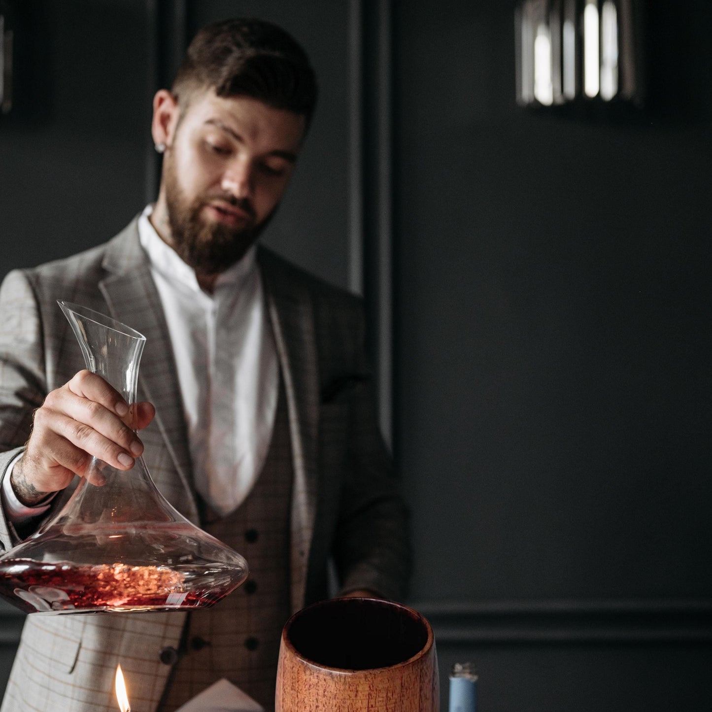 World's Best Husband Gift, Personalized Valentines Day Gift for Him, Charred Wooden Whiskey Glass, Anniversary Husband Gift from Wife