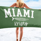 Custom Name Beach Towel, Sardines College Beach Towel, Bachelorette Party Gift, Bridesmaids Pool Party Towels, Girls Trip Vacation Gift