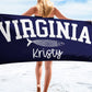 Custom Name Beach Towel, Sardines College Beach Towel, Bachelorette Party Gift, Bridesmaids Pool Party Towels, Girls Trip Vacation Gift