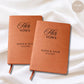 Custom Leather Journal for Bride & Groom, His And Her Vow Books, Personalized Wedding Keepsake, Personalized Leather Notebook Fiance Gift