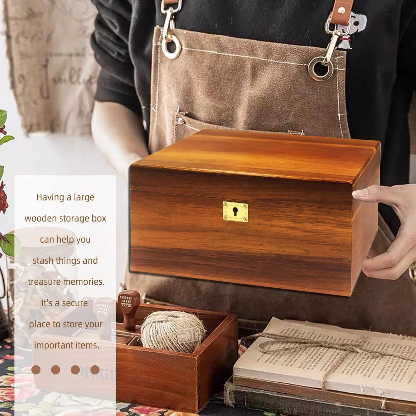 Personalized Wood Storage Box with keys, Custom Engraved Wedding Keepsake Box, Engagement Gift, Memory Box Wedding, Couples Anniversary Gift