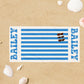Custom Beach Towel, Personalized Striped Beach Towel, Camp Bachelorette Party Gift, Pool Party Towels, Bridesmaid Girls Trip Vacation Gift