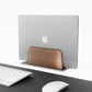 Custom Vertical Laptop Stand for Desk, Wooden Laptop Stand, Office personalized gifts, Laptop Dock, Father's Day Gift Boss, Desk Accessories
